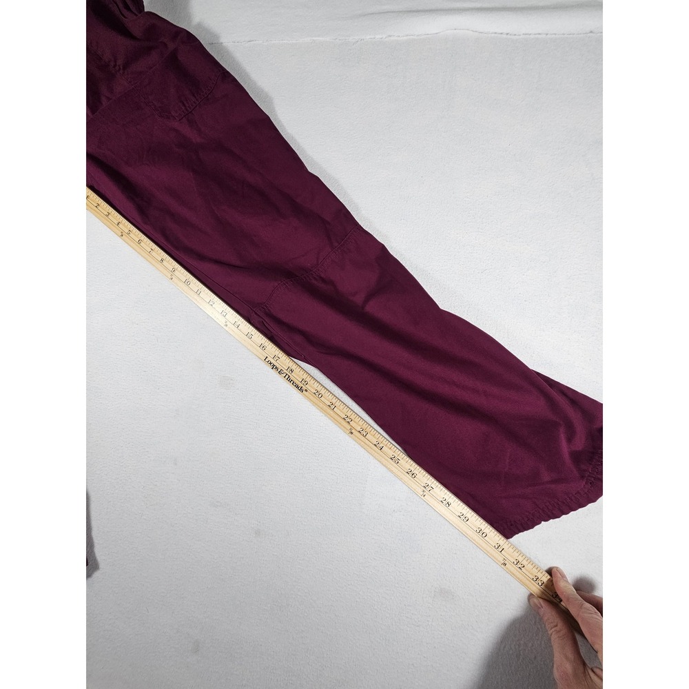 Butter-Soft UA Scrubs Wine Burgundy Cargo Pants Drawstring Waist Large UA32C - Picture 4 of 9